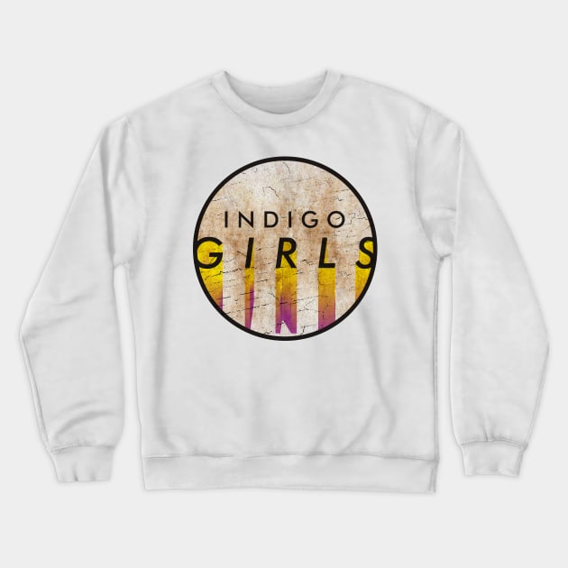 Indigo Girls - VINTAGE YELLOW CIRCLE Crewneck Sweatshirt by GLOBALARTWORD